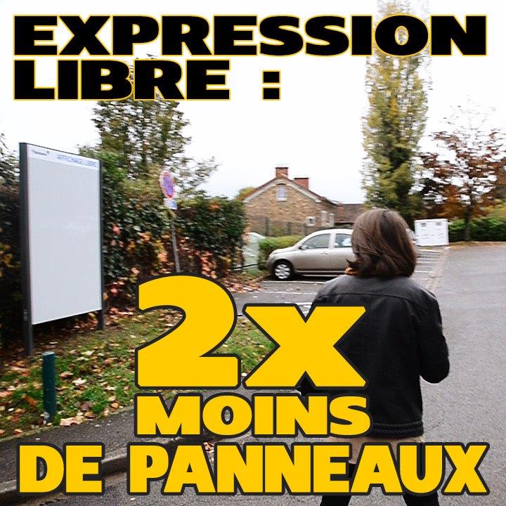 Palaiseau : deux fois moins de panneaux d’expression libre